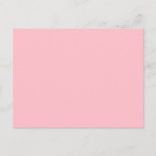 Solid Pink Post Card Personalized Greeting Design Briefkaart (Voorkant)