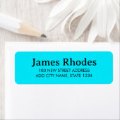 Solid plain blue minimalist etiket (Insitu)