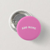 Solid Plain Taffy Baby Pink Ronde Button 3,2 Cm (Voorkant /achterkant)