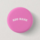 Solid Plain Taffy Baby Pink Ronde Button 3,2 Cm (Voorkant)
