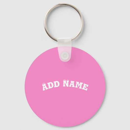 Solid Plain Taffy Baby Pink Sleutelhanger (Voorkant)