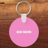 Solid Plain Taffy Baby Pink Sleutelhanger (Achterkant)