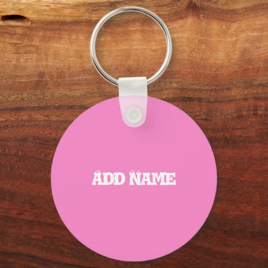 Solid Plain Taffy Baby Pink Sleutelhanger (Achterkant)