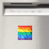 Solid Pride - Gay Pride Flag Close-up Magneet (Insitu (Vaatwasser))