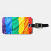 Solid Pride - Gay Pride Flag Closeup Bagagelabel (Voorkant horizontaal)