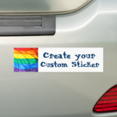 Solid Pride - Gay Pride Flag Closeup Bumpersticker (Op auto)