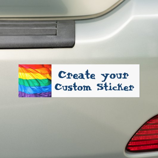 Solid Pride - Gay Pride Flag Closeup Bumpersticker (Op auto)