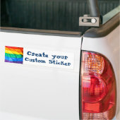 Solid Pride - Gay Pride Flag Closeup Bumpersticker (Op Truck)