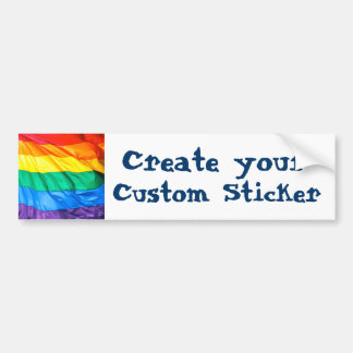 Solid Pride - Gay Pride Flag Closeup Bumpersticker