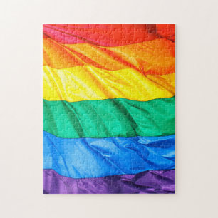 Solid Pride - Gay Pride Flag Closeup Legpuzzel