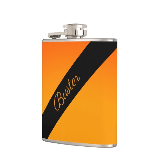 Solid Princeton Oranje persoonlijk Heupfles (Links)