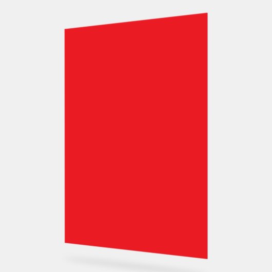 Solid Red Background  Acryl Bord (Hoek)