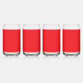 Solid Red Background  Blikvorm Glas (Achterkant)