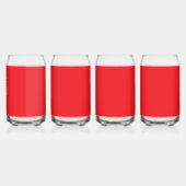 Solid Red Background  Blikvorm Glas (Rechts)