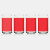 Solid Red Background Blikvorm Glas (Voorkant)