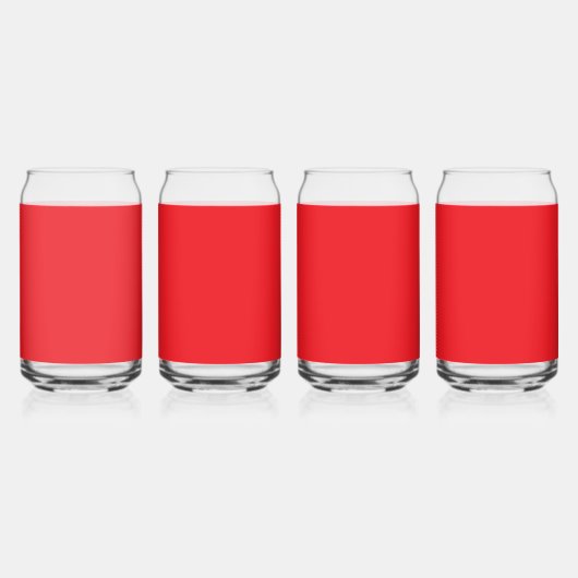 Solid Red Background  Blikvorm Glas (Voorkant)