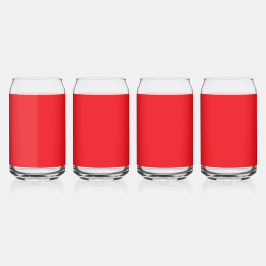 Solid Red Background Blikvorm Glas (Links)