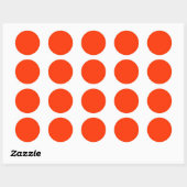 Solid Red Background Web Color FF3300 Ronde Sticker (Vel)