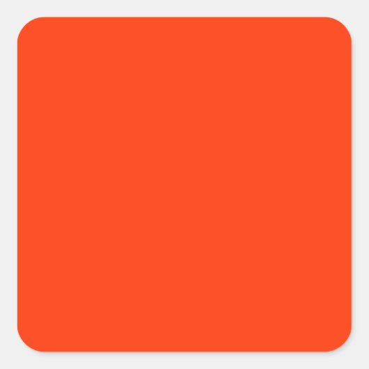 Solid Red Background Web Color FF3300 Vierkante Sticker (Voorkant)