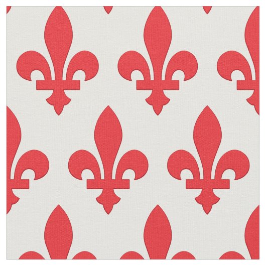 Solid red fleur de lis stof (Close Up)