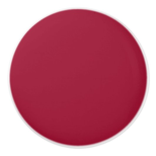 Solid Red kleur | Hex# 9E1030 Keramische Knop (Voorkant)