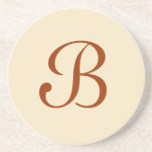 Solid-reeks — Ecru en bruin onderzetter (Voorkant)