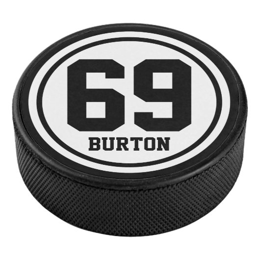 Solid Ring / Dot White + jouw naam & Aantal Hockey Puck (3/4)