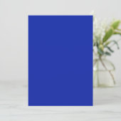 Solid Royal Blue Invitation Kaart (Staand voorkant)