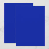 Solid Royal Blue Invitation Kaart (Voorkant / Achterkant)