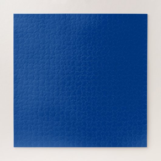 Solid Royal Blue Jigzaag Puzzle - MOEILIJK! Legpuzzel (Horizontaal)