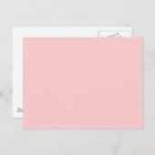 Solid roze achtergrondwebkleur FFCCCC Briefkaart (Voorkant / Achterkant)