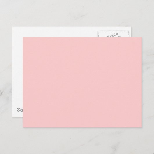 Solid roze achtergrondwebkleur FFCCCC Briefkaart (Voorkant / Achterkant)