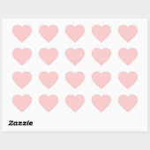 Solid roze achtergrondwebkleur FFCCCC Hart Sticker (Vel)