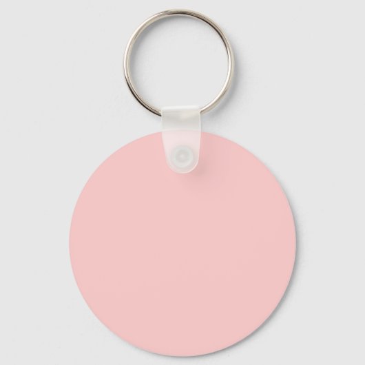 Solid roze achtergrondwebkleur FFCCCC Sleutelhanger (Voorkant)
