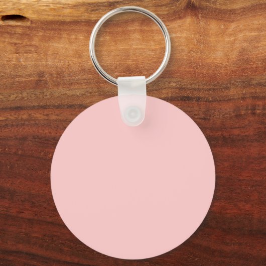 Solid roze achtergrondwebkleur FFCCCC Sleutelhanger (Voorkant)