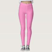 Solid roze ontwerper actief-draag leggings (Voorkant)