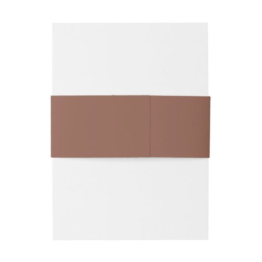 Solid Rust + handgeschreven witbriefing bruiloft Uitnodigingen Wikkel (Achterkant Voorbeeld)