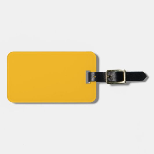 Solid Saffron Yellow / Gold Bagagelabel (Voorkant horizontaal)