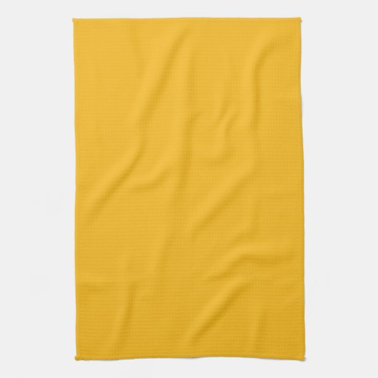 Solid Saffron Yellow / Gold Theedoek (Verticaal)