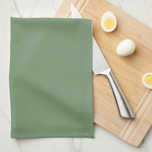 Solid Sage Green Kitchen Towel Theedoek (Quarter Fold)