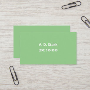 Solid Sage Green-minimalistische Visitekaartjes