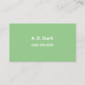 Solid Sage Green-minimalistische Visitekaartjes (Voorkant)