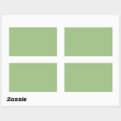 Solid Sage Green Rectangle Stickers (Vel)