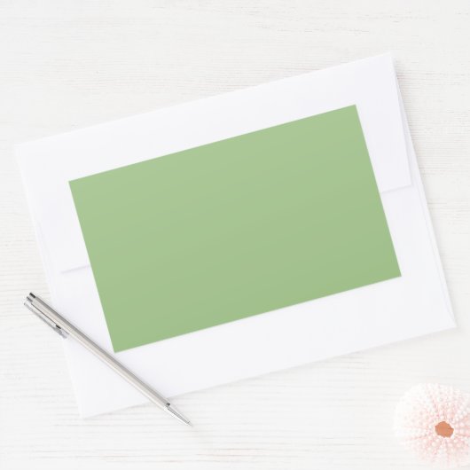 Solid Sage Green Rectangle Stickers (Envelop)