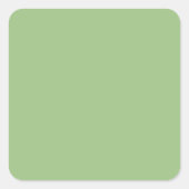 Solid Sage Green Square Stickers (Voorkant)