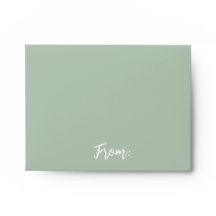 Solid Sage Groene Kerstcadeaubon Envelop