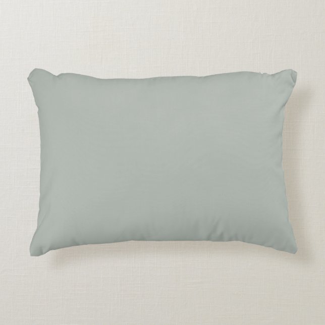 Solid Silver Grey Accent Pillow Accent Kussen (Voorkant)