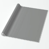 Solid Silver Grey Block Color Cadeaupapier (Uitgerold)