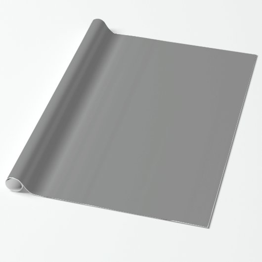 Solid Silver Grey Block Color Cadeaupapier (Uitgerold)