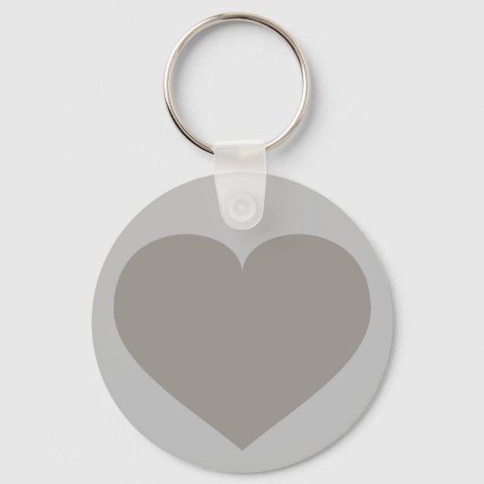 Solid Silver Heart Keychain (Voorkant)
